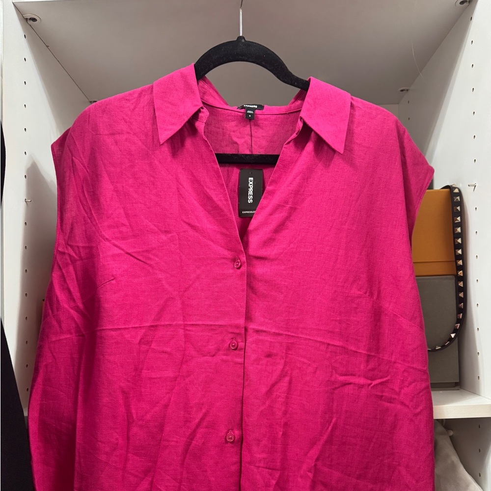 Express linen button down - Picture 2 of 4